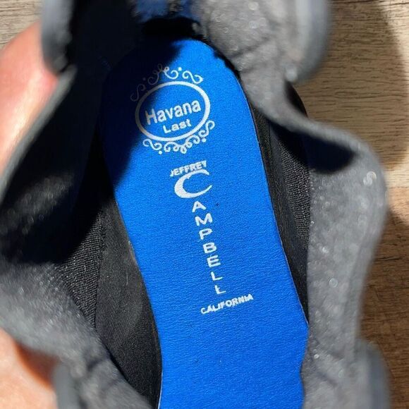 Jeffery Campbell Havana Last Rain Puddle Ankle Boots Black NWOT Size 9 - Picture 7 of 7